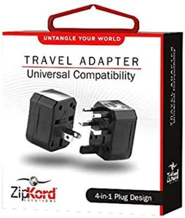 81628101337 Zipkord Travel Adapter Blk