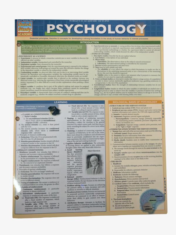 978142321962 Psychology Ref Card