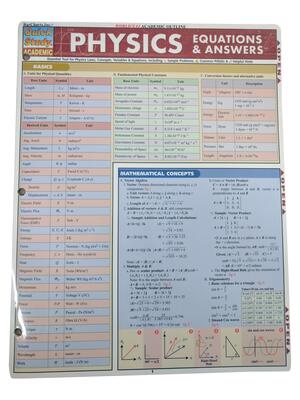 Phys Equations&Answers Ref Card