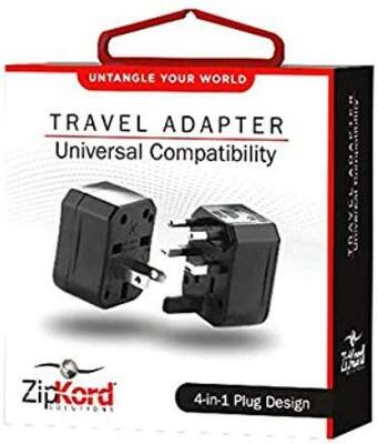 Zipkord Travel Adapter Blk