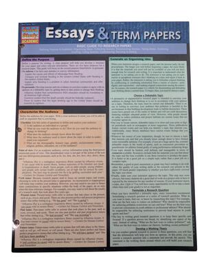 Essays & Term Papers Ref Card